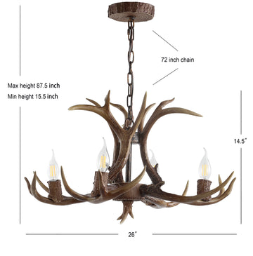 Eldora Adjustable Resin Antler LED Chandelier